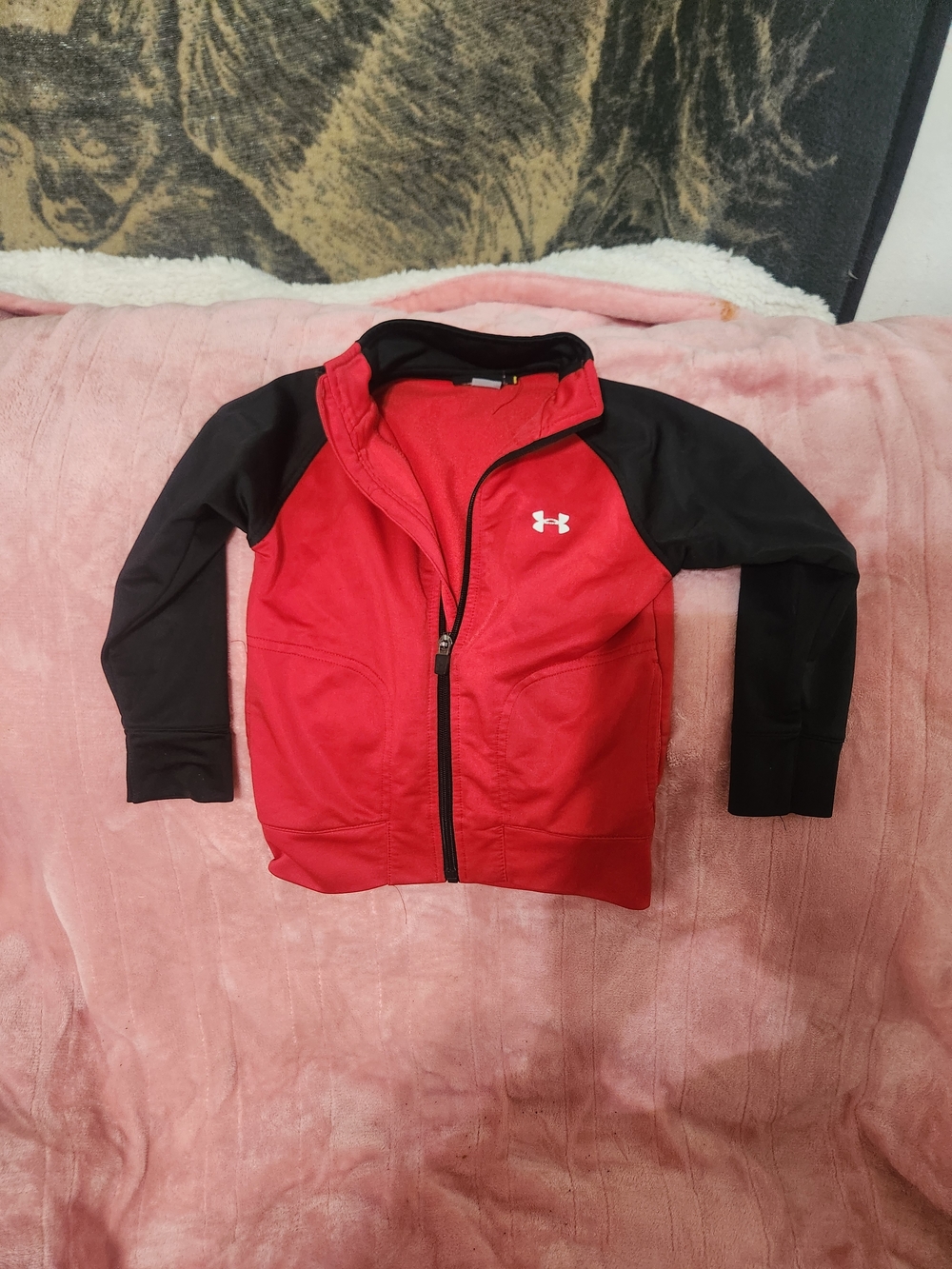Under Armour Kids' Red & Black Full-Zip Jacket